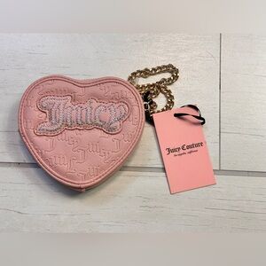 Juicy Couture Pink Heart Purse with Gold Chain